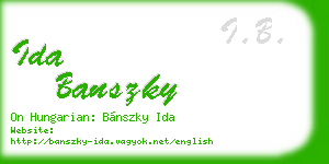 ida banszky business card